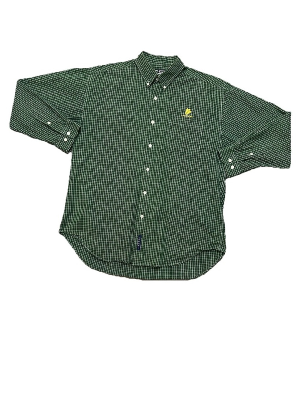 Crable Sportswear Oregon Ducks Mens XL Green Check Gingham Button Shirt EUC